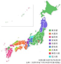 都道府県ごとの進学流動を示したマップが話題に（重永瞬さん提供）