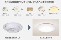 引掛シーリングに照明器具が取り付けられている場合は、引掛シーリングタイプの新しい器具に自分で交換することができます（提供：パナソニック）