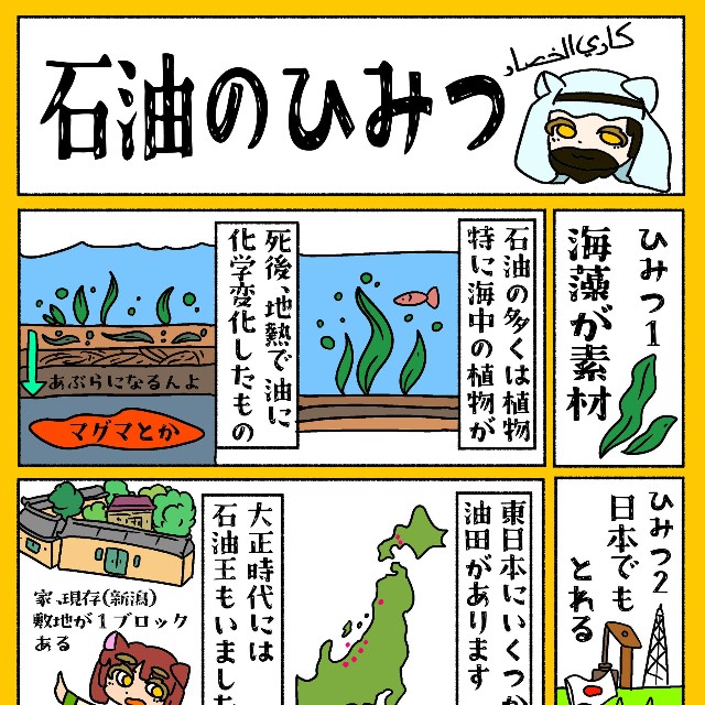 石油のひみつ　1／2P（ほのめさん提供）