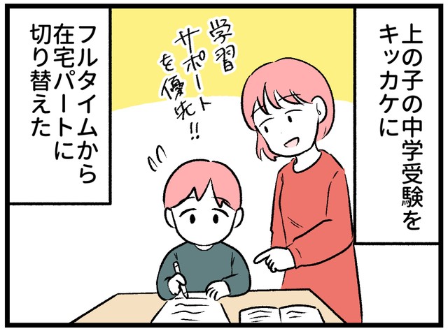 仕事がフルタイムから在宅のパートになりました