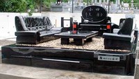 （第９回大賞）居間を黒御影石で再現