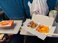 新幹線で個性派駅弁食べてたら…（えねるさん提供）