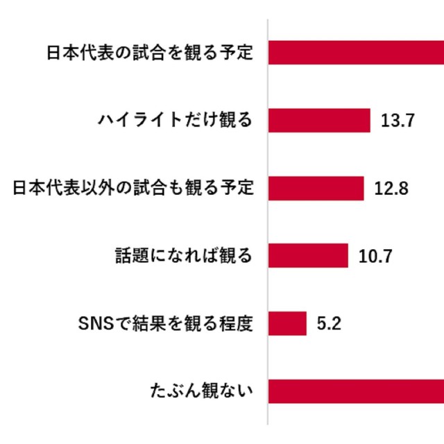 2026年サッカーW杯観戦意向