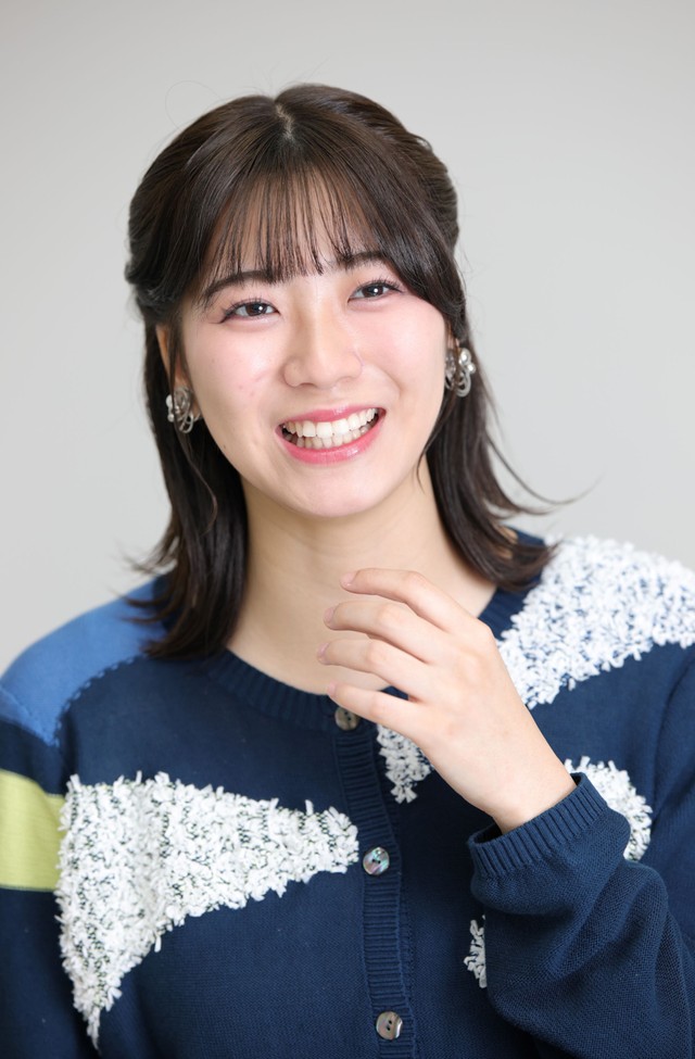 田中友梨奈アナウンサー（撮影・坂部 計介）