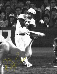 阪神タイガース 3連発バックスクリーンアートパネル ランディ・バースⓒ阪神タイガース
