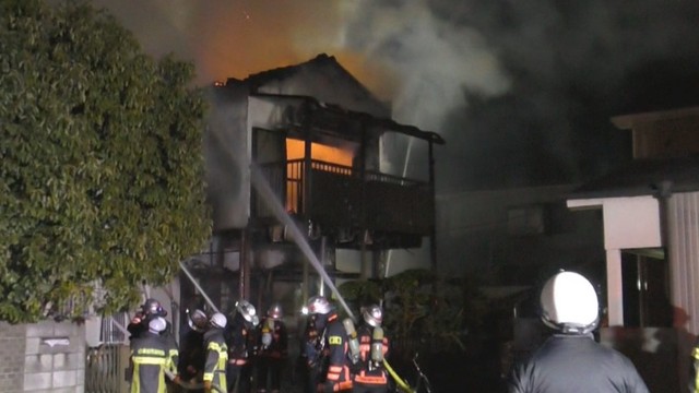 全焼した住宅　高松市東山崎町　9日午後8時ごろ