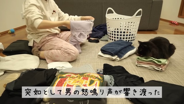 夜中に突然大声が聞こえてびっくりしたそう／YouTubeチャンネル「丁寧じゃない暮らし。もも子」（@momoko_zubora）提供