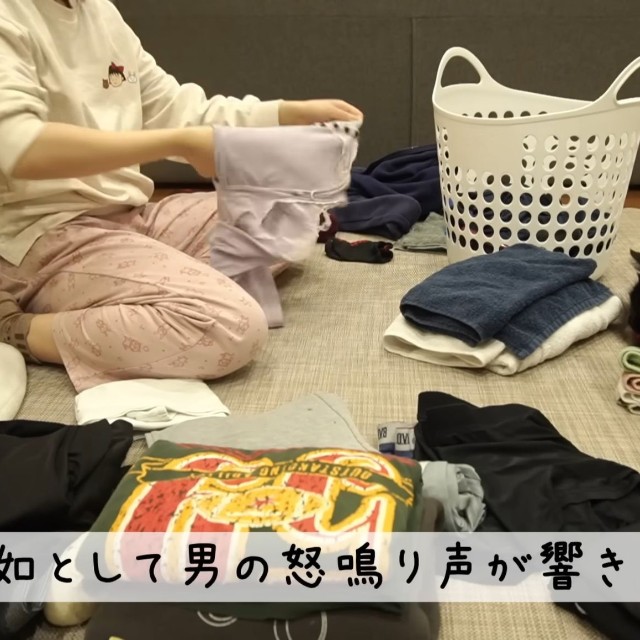 夜中に突然大声が聞こえてびっくりしたそう／YouTubeチャンネル「丁寧じゃない暮らし。もも子」（@momoko_zubora）提供