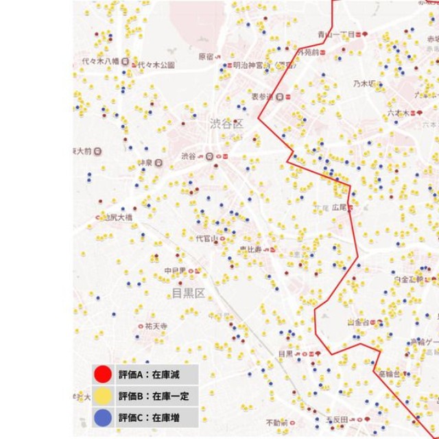 港区の在庫推移（出典：福嶋総研）