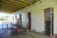 ニウエの刑務所。国唯一のスーパーマーケットの裏手にある。たいてい無人だといい、このときも誰もいなかった