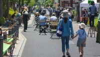 西川緑道公園筋歩行者天国ホコテン！　提供：岡山市