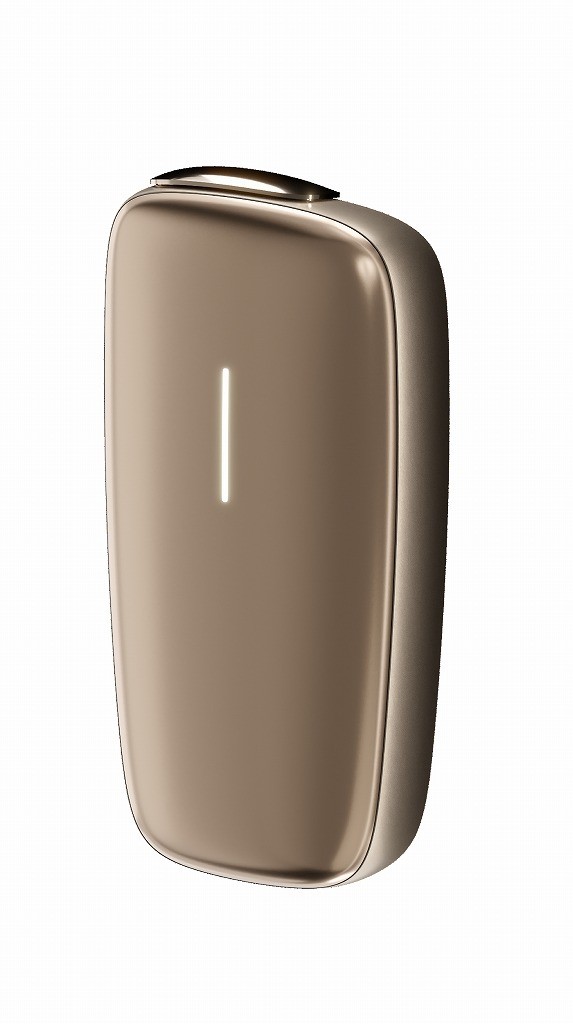 加熱式たばこ用デバイス「プルーム・エックス」のカラーバリエーションとなる「シャンパンゴールド」