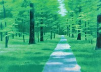 東山魁夷「若葉の径」セリグラフ　提供：東山魁夷せとうち美術館