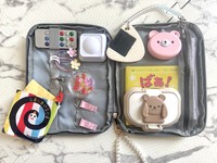 子どもの遊びや学びのために工夫したお手製のビジーバッグ／あやりんごさん（@ONIGIRIgirigi）提供