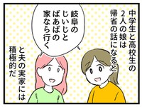 娘たち、夫の実家には積極的に帰省します