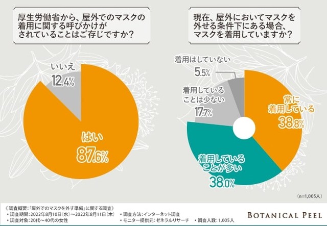 屋外でのマスクの着用について（提供画像）
