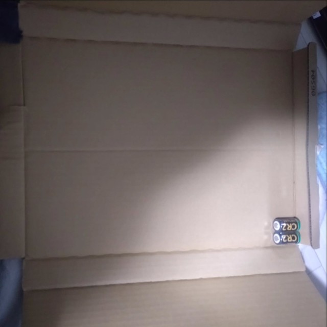 中身がほぼ空だった通販の段ボール箱／迫田祐介さん提供