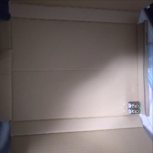 中身がほぼ空だった通販の段ボール箱／迫田祐介さん提供