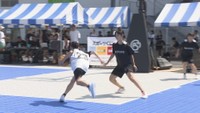 ゆめタウン三豊で開かれたバスケットボール3x3の中学生大会