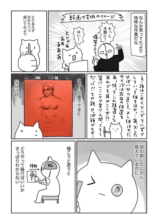 【漫画】『突然絵にハマって30歳から絵画教室に行ってみた話』7（よざ ひかるさんの提供）