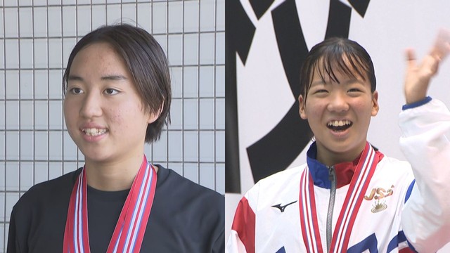 森優選手（左）、樋川采葉選手（右）