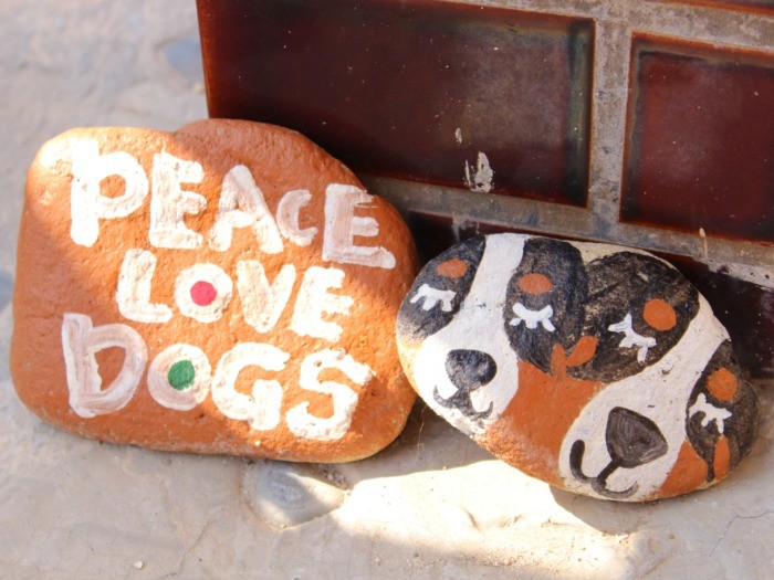 お母さん作の石ころアート