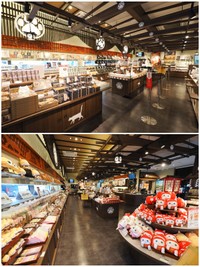 グッズショップでは約４００アイテムのオリジナルグッズ、土産物がずらり