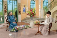 「徹子の部屋」（右から）黒柳徹子、萩尾みどり＝テレビ朝日提供