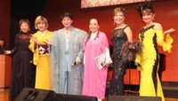（左から）クミコ、小林幸子、美川憲一、湯川れい子氏、池畑慎之介、鬼無里まり＝2024年