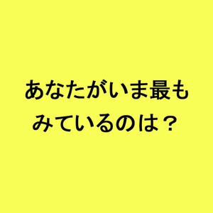 ライフスタイル世論調査あなたがいま最もみているのは？