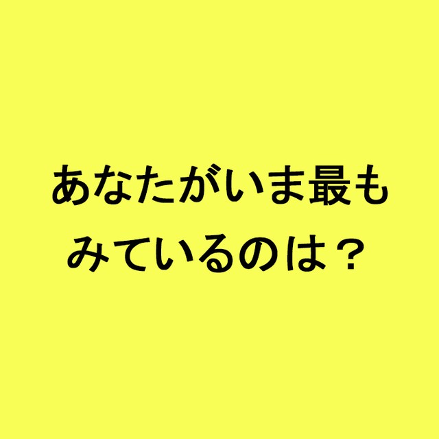 ライフスタイル世論調査<br>あなたがいま最もみているのは？