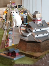 総延長約２０メートルのジオラマは天王寺店の専門スタッフが製作した