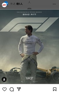 「F1/エフワン」のインスタグラム＠f1movieより