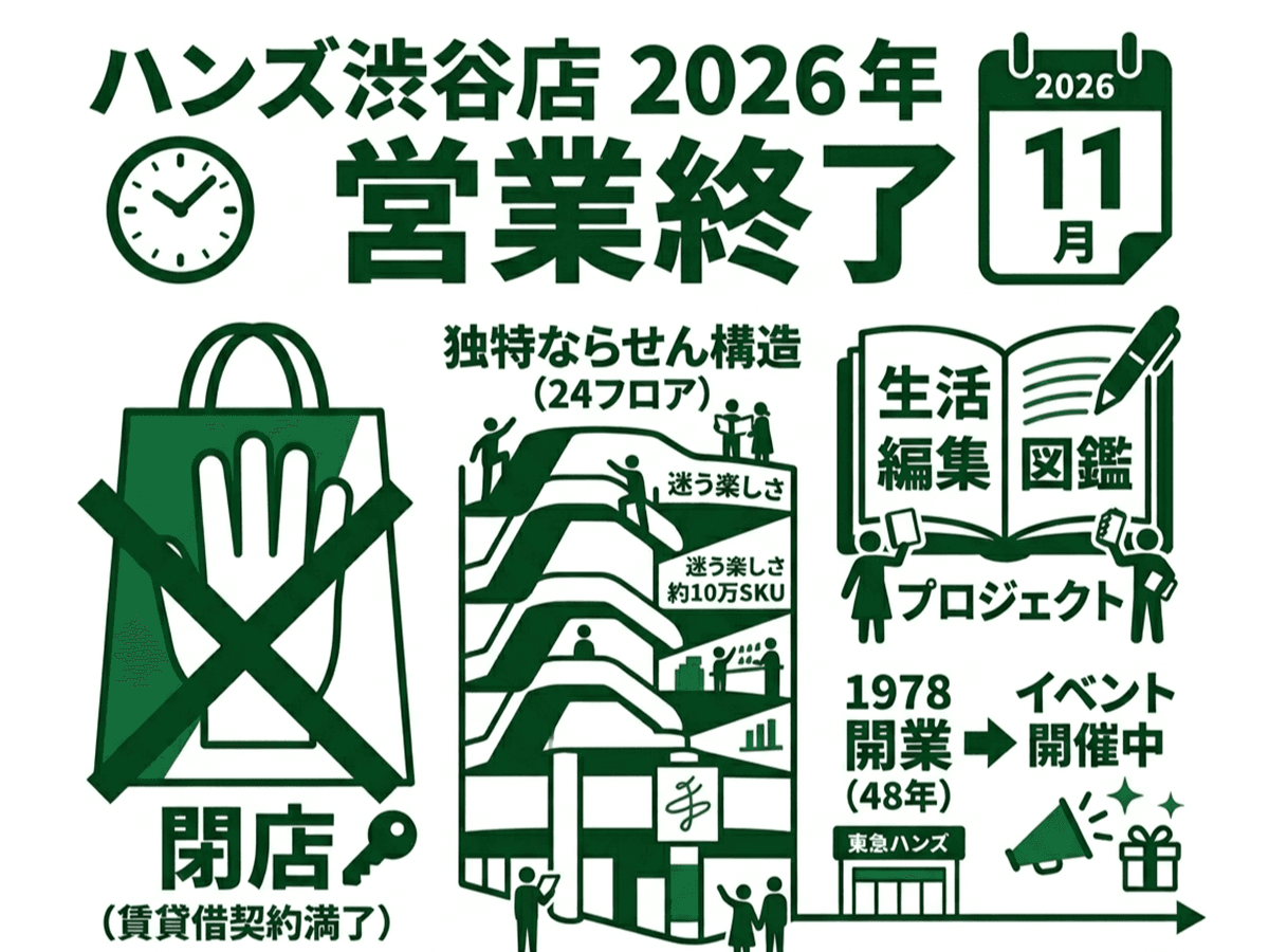 ハンズ渋谷店、2026年11月に営業終了へ 今後のイベントも予定