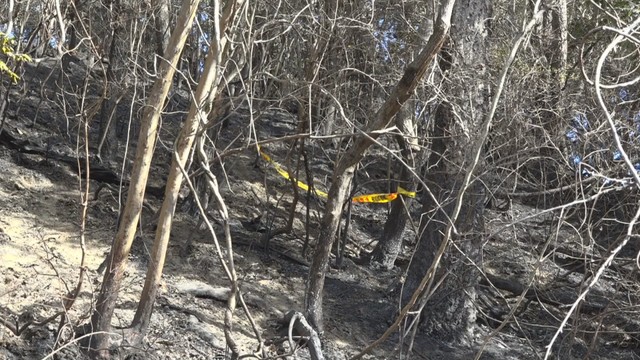 火事の現場(岡山・美咲町中垪和)