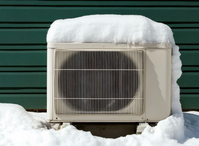 室外機の上に積もった雪を取り除こう※画像はAIが作成したイメージです（Dirty Pure/stock.adobe.com）