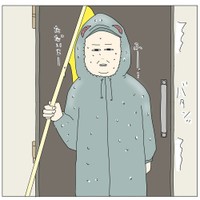 【漫画】『朝からテンションさげさげ小学校旗振り当番』9（チャー@育児漫画さん提供）