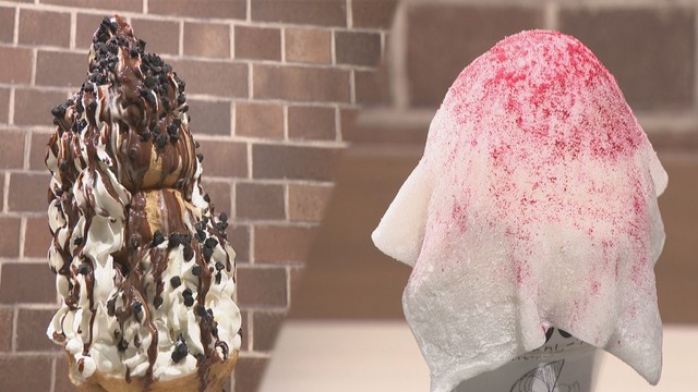 全長37cm！クリーム盛り盛りで鬼がかったシュークレープ　夏限定でアイスと求肥のクレープも　香川【ほっとマルシェ】