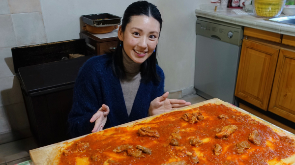 あつあつのポレンタ、とうもろこしの優しい味わい