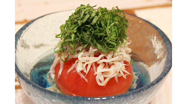 ひんやり、じゅわっとおいしい「トマトのだし浸し」