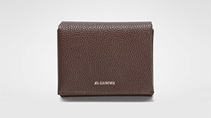 グレインカーフとゴールドロゴが調和するオリガミ財布美