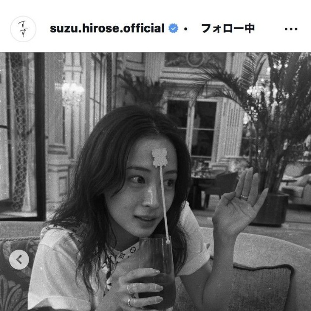 広瀬すずのインスタグラム＠suzu.hirose.officialより
