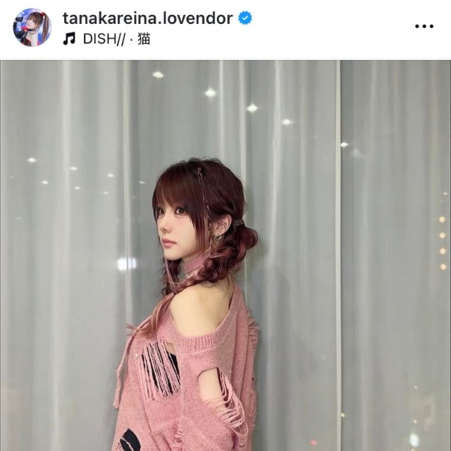 田中れいなインスタグラム(@tanakareina.lovendor)より