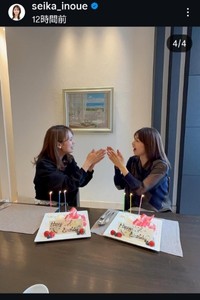 井上清華アナウンサーのインスタグラム＠seika_inoueより
