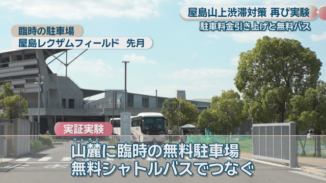 臨時の駐車場 9月