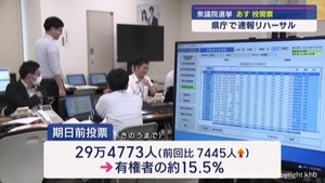 衆議院選挙・投開票前日　宮城県庁で速報リハーサル　期日前投票は前回を上回る
