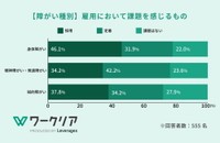 【障がい種別】雇用における課題（提供画像）