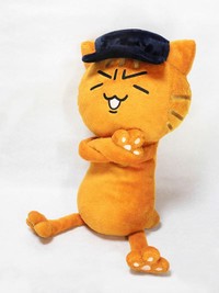 可愛らしいフォルムのそそねこのぬいぐるみ（提供：井筒隆康さん）