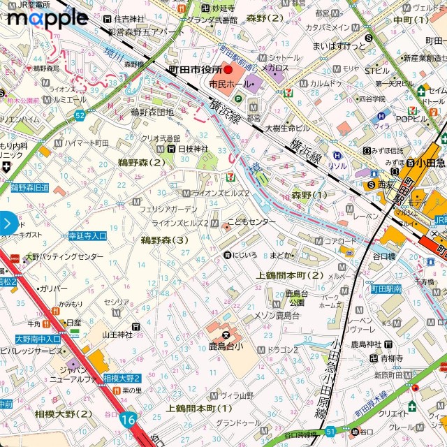 地図ファンが絶賛し話題になった「MAPPLEのベクトルタイル」（株式会社マップル提供）