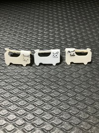 お子さんが作った3匹のイヌ（提供：M10さん）